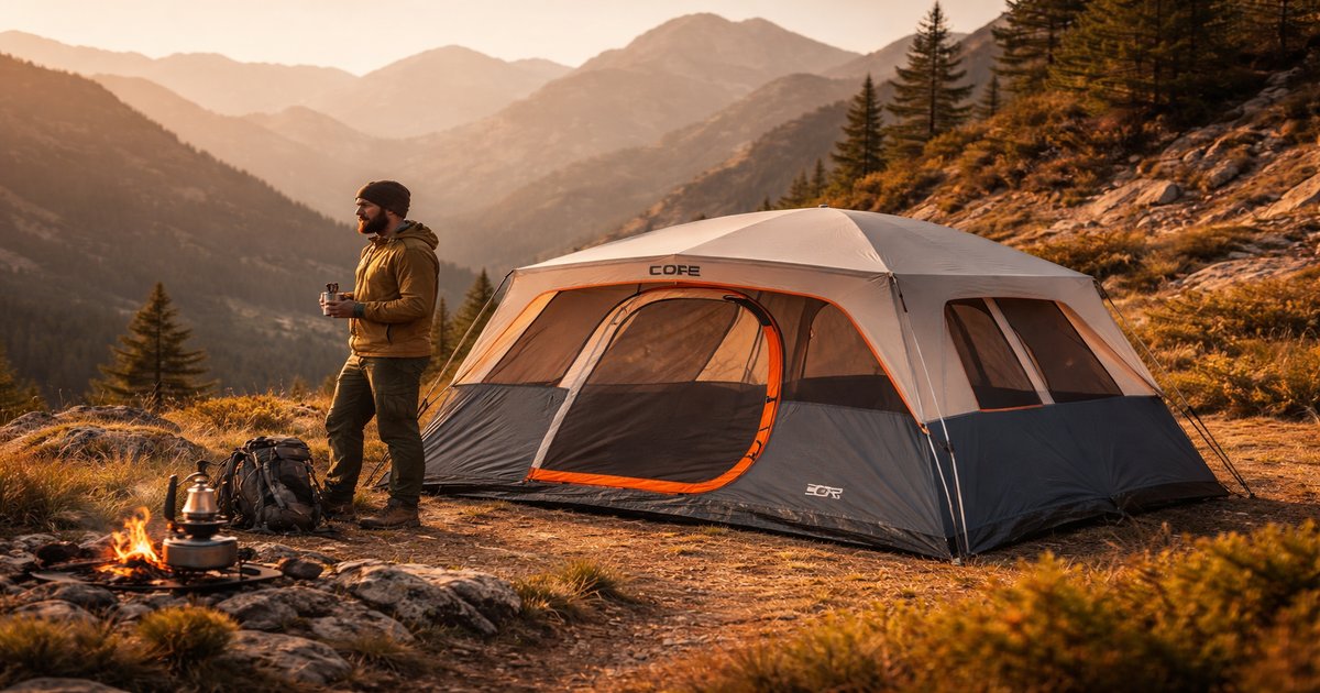 core 9 tent in use