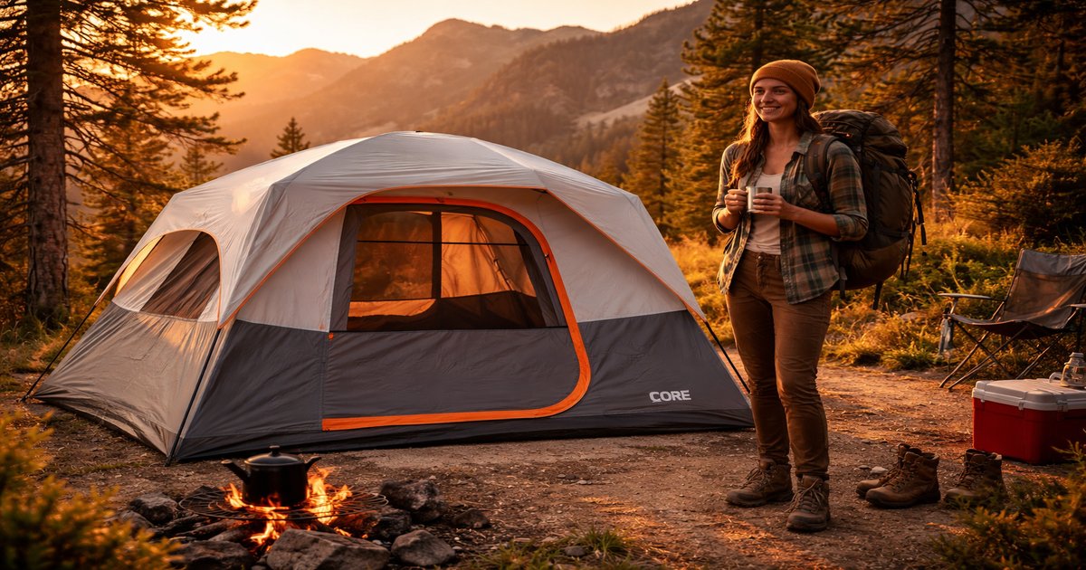 costco core tent in use