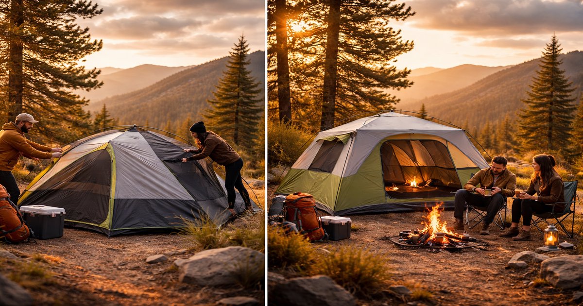 core instant tent in use